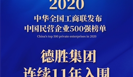 連續(xù)11年，樂山唯一！集團(tuán)上榜2020中國民營企業(yè)500強(qiáng)